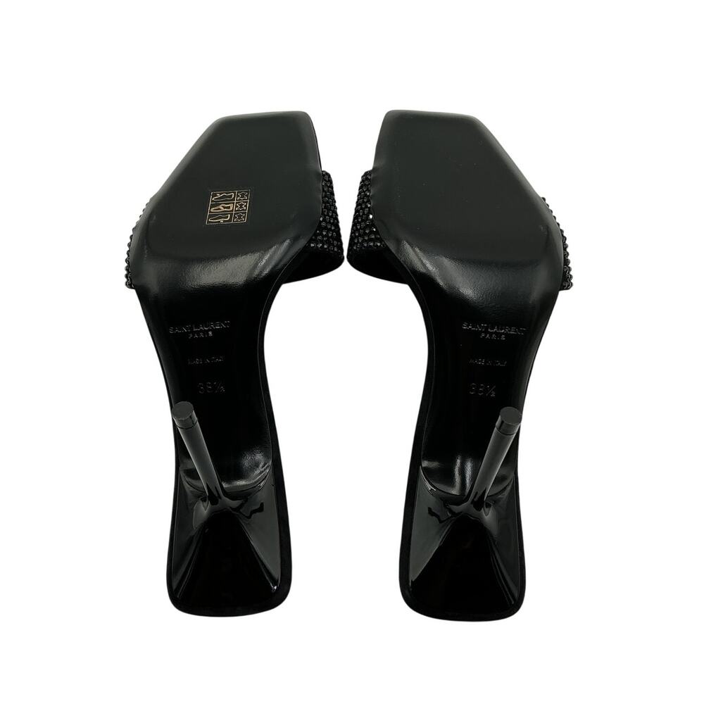Saint Laurent Embellished Black Lucky Evening Mules Size 38.5 EU / US 8.5 - Picture 4 of 4